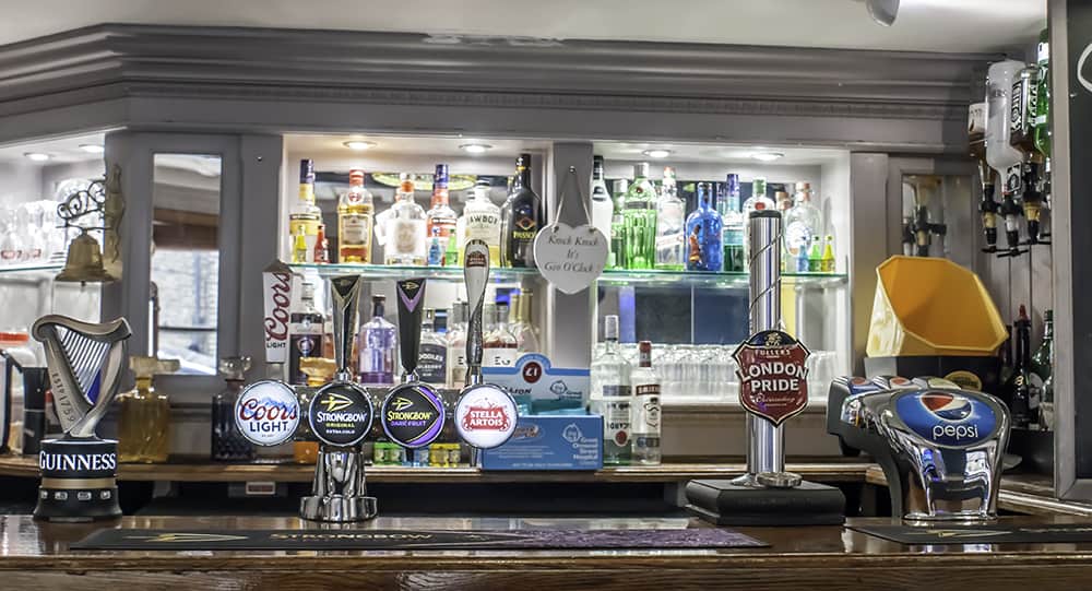 The bar at The George Hotel in Chatteris