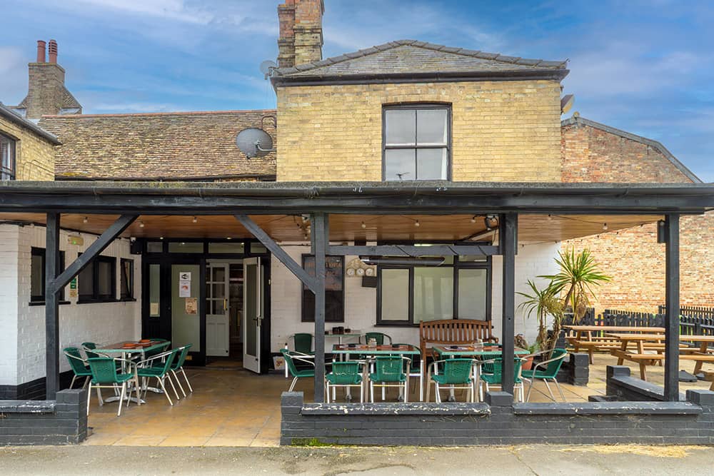 Outdoor seating at The George Hotel in Chatteris